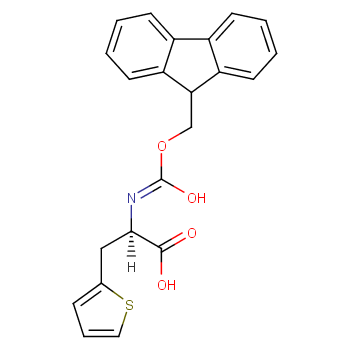 (R)-N-FMOC-D-2-噻吩基丙氨酸化学结构式
