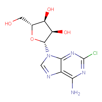 2-氯腺嘌呤核苷化学结构式