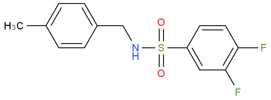 3,4-difluoro-N-[(4-methylphenyl)methyl]benzenesulfonamide