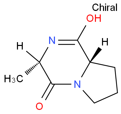 Pyrrolo[1,2-a]pyrazine-1,4-dione, hexahydro-3-methyl-, (3S,8aS)- (9CI)