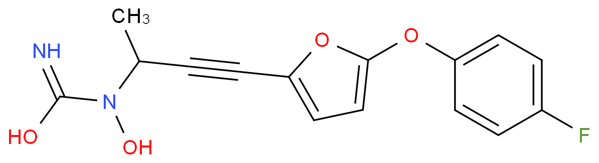 Urea,N-[3-[5-(4-fluorophenoxy)-2-furanyl]-1-methyl-2-propyn-1-yl]-N-hydroxy-