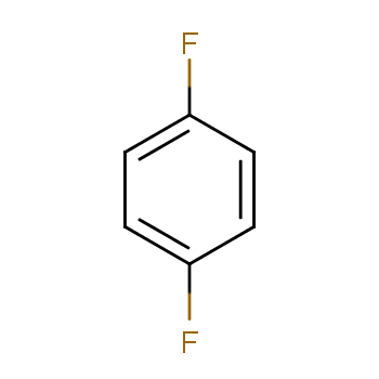 1,4-二氟苯化学结构式