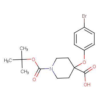 4-(4-溴苯氧基)-1-(叔丁氧基羰基)哌啶-4-羧酸/1159835-30-9