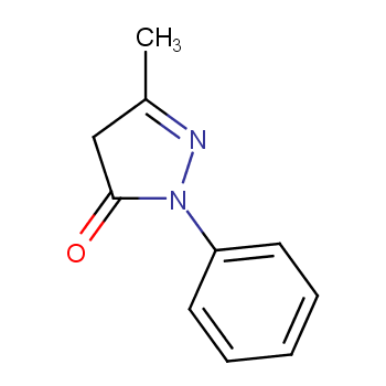 5-Methyl-2-phenyl-1,2-dihydropyrazol-3-one structure