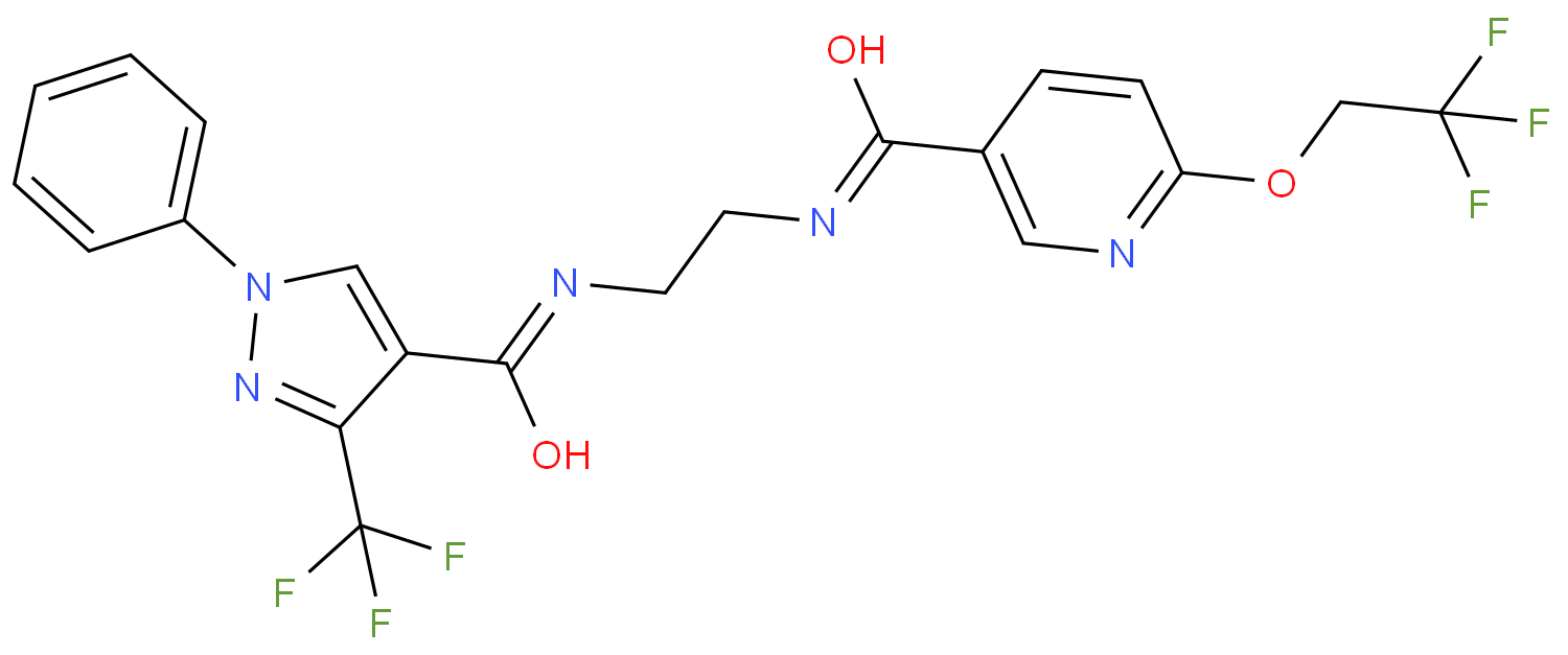 6-(2,2,2-Trifluoroethoxy)-N-[2-[[[1-phenyl-3-(trifluoromethyl)-1H-pyrazol-4-yl]carbonyl]amino]ethyl]nicotinamide
