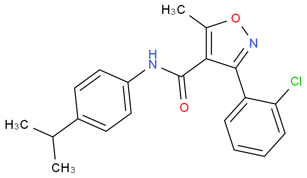 (3-(2-CHLOROPHENYL)-5-METHYLISOXAZOL-4-YL)-N-(4-(ISOPROPYL)PHENYL)FORMAMIDE