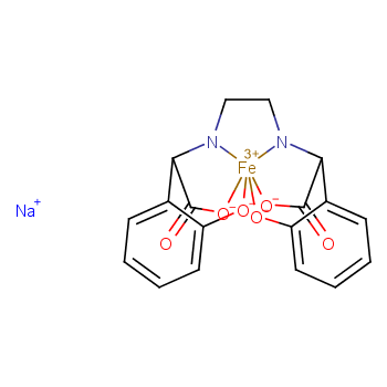 Sodium ferric EDDHA; 16455-61-1 structural formula