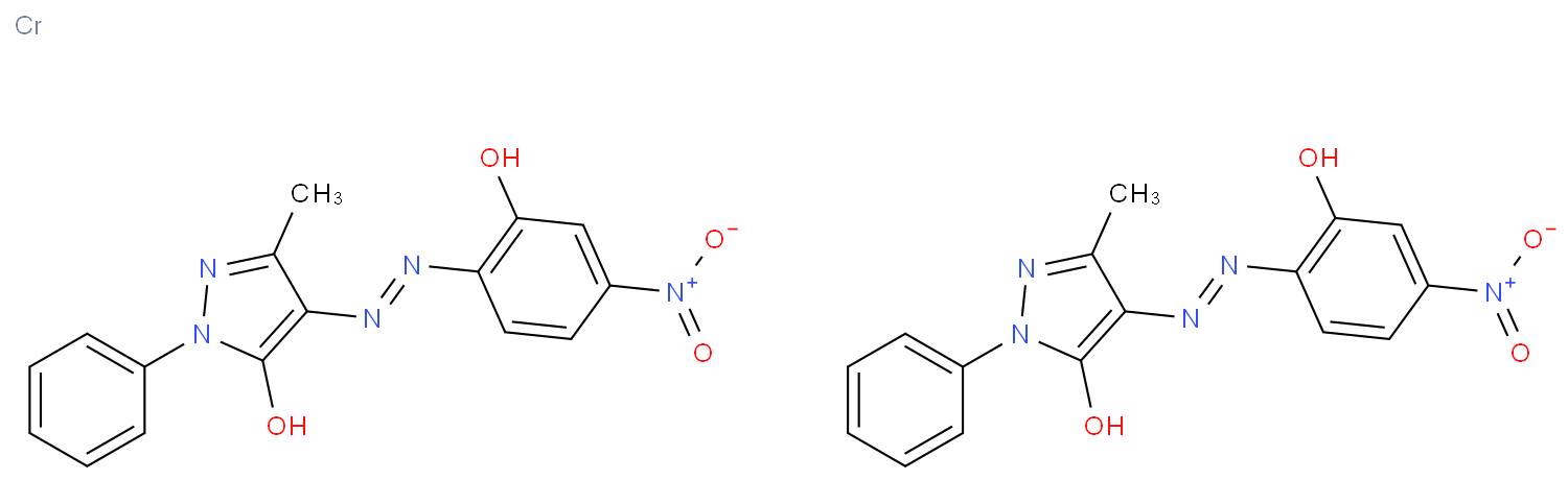 chromium,4-[[4-(dioxidoamino)-6-oxocyclohexa-2,4-dien-1-ylidene]hydrazinylidene]-5-methyl-2-phenylpyrazol-3-one,hydron,5-methyl-4-[(4-nitro-2-oxidophenyl)diazenyl]-2-phenylpyrazol-3-olate