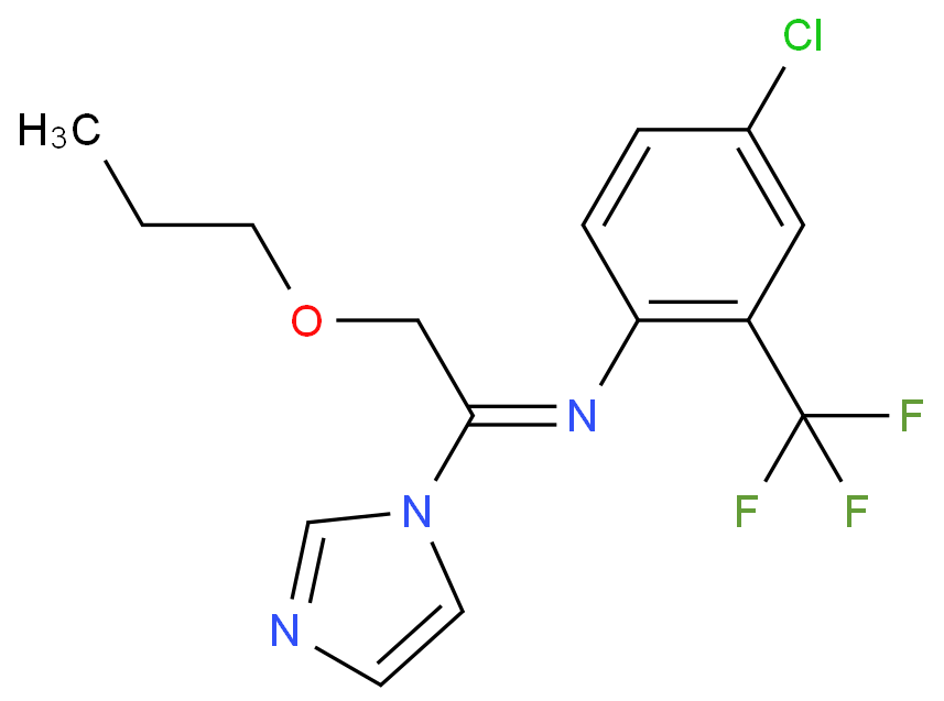 Benzenamine,4-chloro-N-[1-(1H-imidazol-1-yl)-2-propoxyethylidene]-2-(trifluoromethyl)-,[N(E)]-                                                                                                            