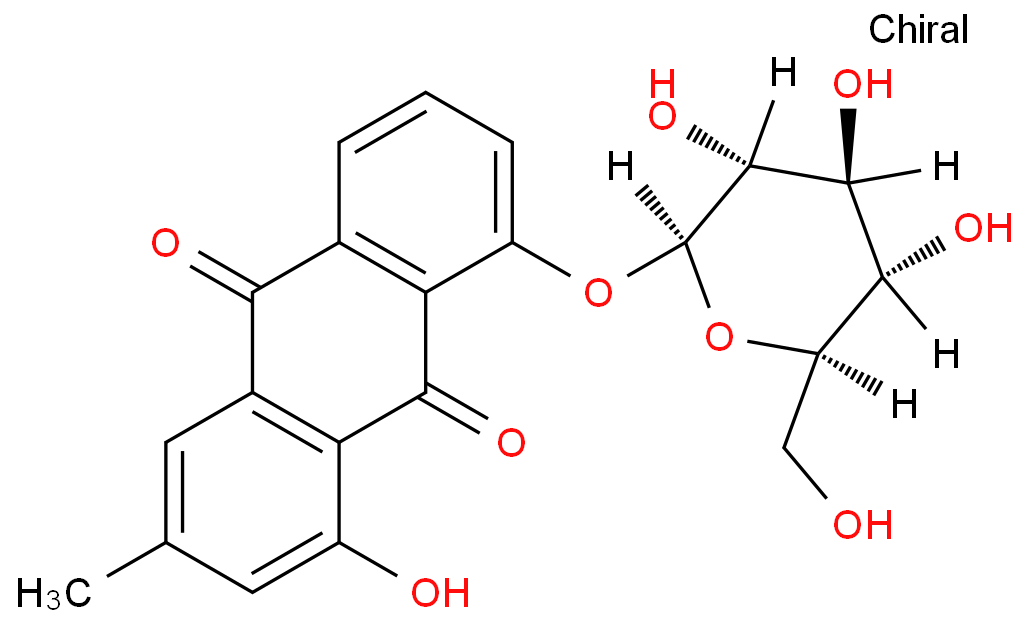 1-hydroxy-3-methyl-8-[(2S,3R,4S,5S,6R)-3,4,5-trihydroxy-6-(hydroxymethyl)oxan-2-yl]oxyanthracene-9,10-dione