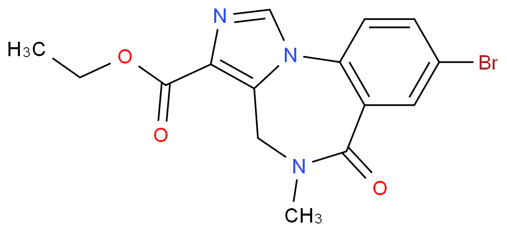 8-溴-5-甲基-6-氧代-5,6-二氢-4H-苯并[f]咪唑并[1,5-a][1,4]二氮杂卓-3-羧酸乙酯/78756-37-3