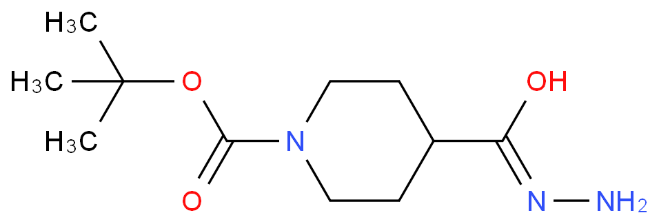 1-BOC-4-哌啶甲酰肼化学结构式