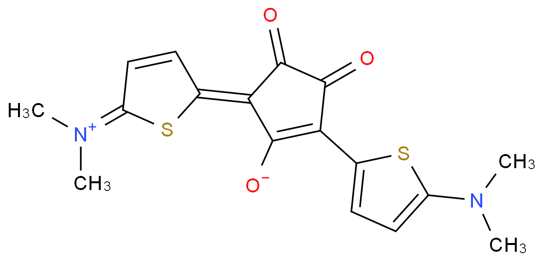 3-(5-Dimethylamino-thien-2-yl)-5-(2,5-dihydro-5-dimethylimmonium-thien-2-ylidene)-1,2-dioxo-cyclopenten-4-olate