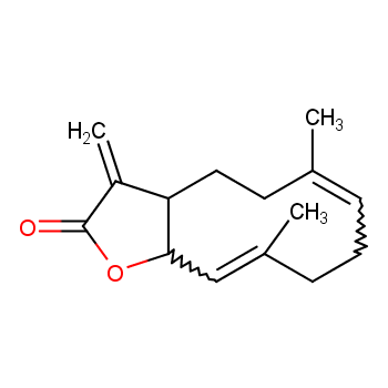 木香烃内酯化学结构式
