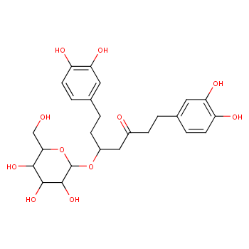 (S)-1,7-双(3,4-二羟基苯基)庚烷-3-酮-5-O-beta-D-吡喃葡萄糖甙价格, Hirsutanonol 5-O-glucoside对照品, CAS号:93915-36-7
