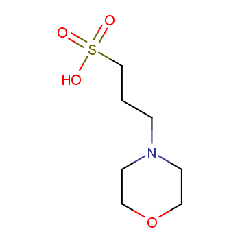 3-Morpholinopropanesulfonic acid structure