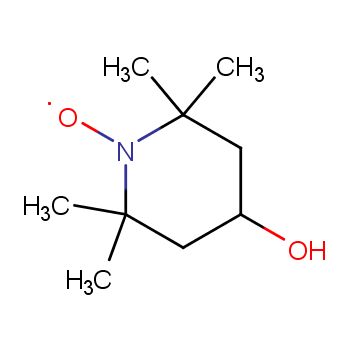 4-Hydroxy-2,2,6,6-tetramethyl-piperidinooxy structure