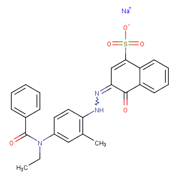 Sodium 3-((4-(benzoylethylamino)-2-methylphenyl)azo)-4-hydroxynaphthalene-1-sulphonate  
