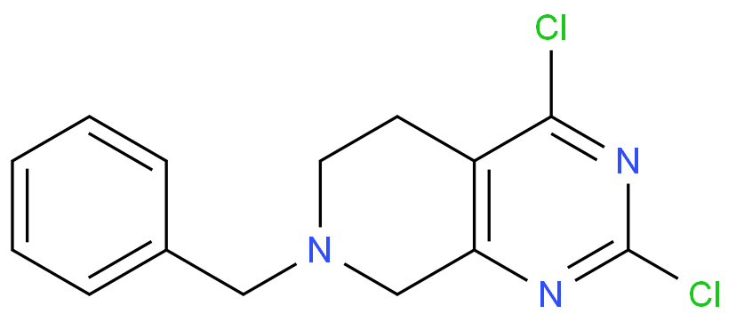 1059735-34-0 7-苄基-2,4-二氯-5,6,7,8-四氢吡啶并[3,4-D]嘧啶 结构式图片