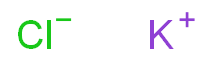 Potassium chloride; 7447-40-7 structural formula