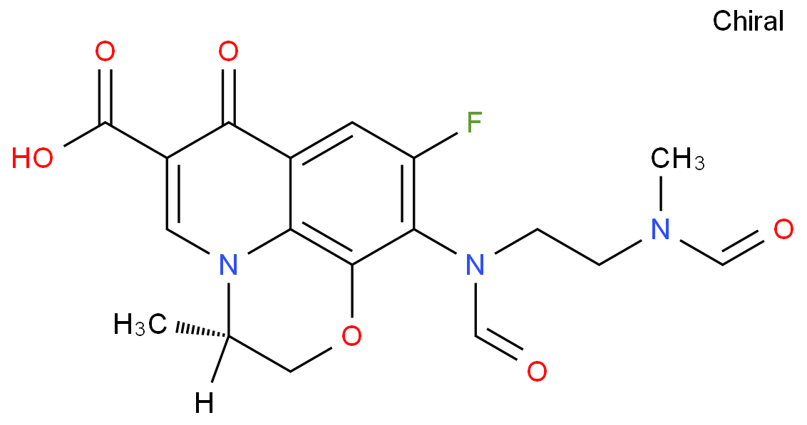左氧氟沙星去乙烯乙二醛杂质化学结构式