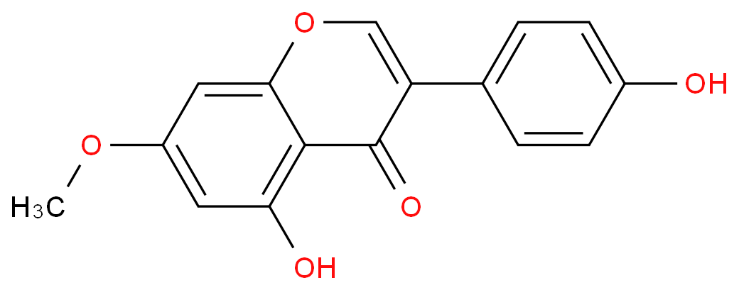 樱黄素; 5,4'-二羟基-7-甲氧基异黄酮;樱花亭；CAS：552-59-0；分析对照品：≥98%；萄普生物自制 产品图片