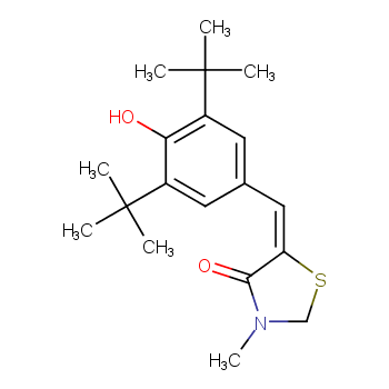 4-Thiazolidinone,5-[[3,5-bis(1,1-dimethylethyl)-4-hydroxyphenyl]methylene]-3-methyl-