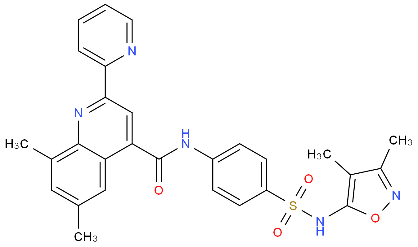 N-[4-[[(3,4-Dimethyl-5-isoxazolyl)amino]sulfonyl]phenyl]-6,8-dimethyl-2-(2-pyridinyl)-4-quinolinecarboxamide