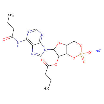 二丁酰环磷腺苷钠化学结构式