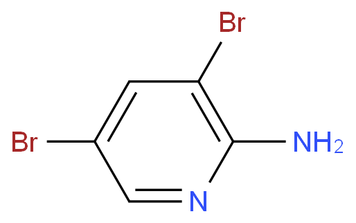 2-氨基-3,5-二溴吡啶化学结构式
