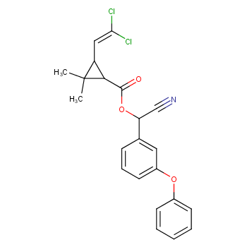 高效氯氰菊酯化学结构式