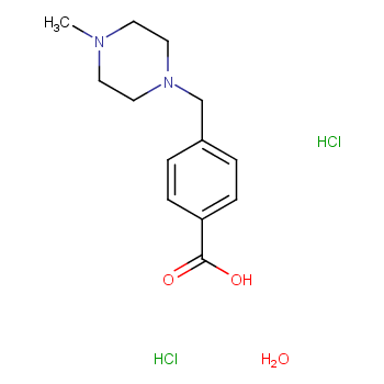 4-(4-甲基-1-哌嗪基甲基)苯甲酸二盐酸盐化学结构式