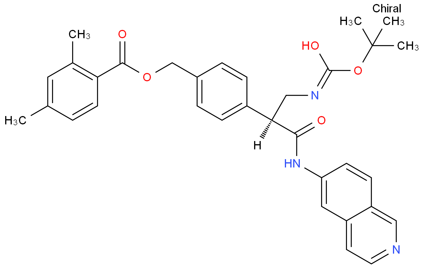 (S)-4-(3-((叔-丁氧羰基)氨基)-1-(异喹啉-6-基氨基)-1-氧亚基丙烷-2-基)苯甲基 2,4-二甲基 产品图片