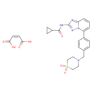 N-[5-[4-[(1,1-二氧代-4-硫代嗎啉基)甲基]苯基][1,2,4]三唑并[1,5-A]吡啶-2-基]環(huán)丙烷甲酰胺馬來酸鹽