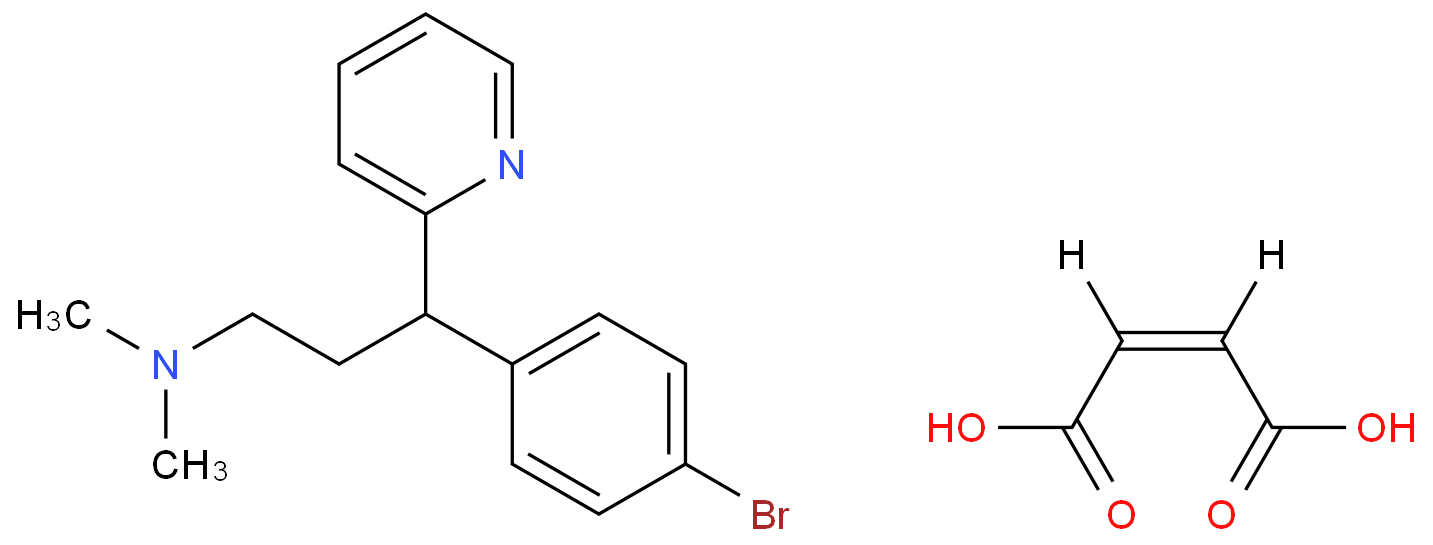马来酸溴苯那敏化学结构式