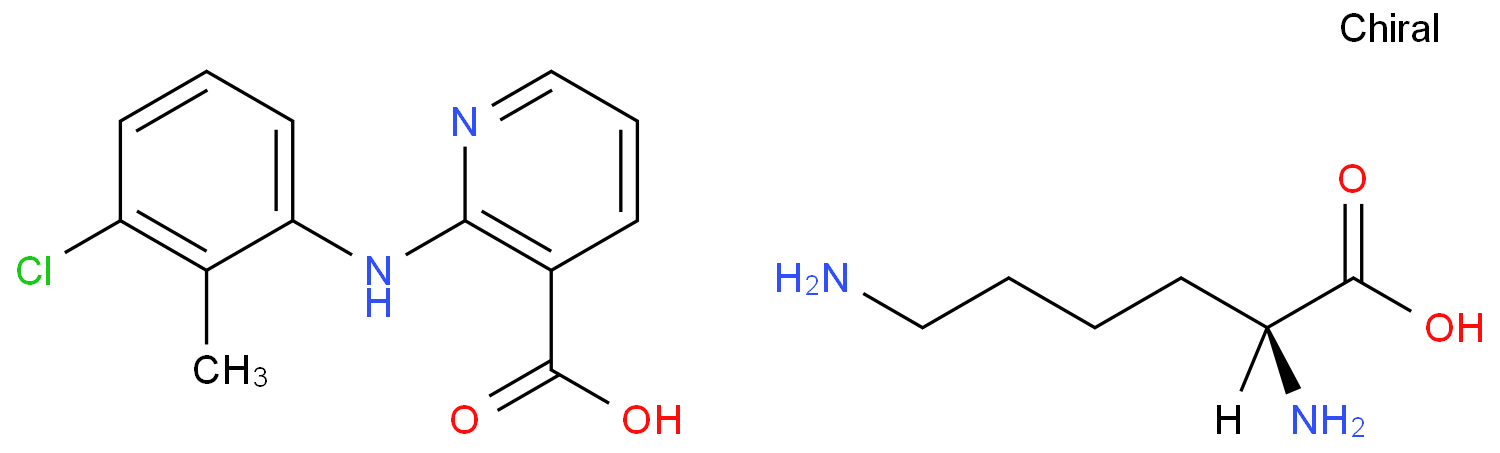 2-(3-chloro-2-methylanilino)pyridine-3-carboxylic acid;(2S)-2,6-diaminohexanoic acid
