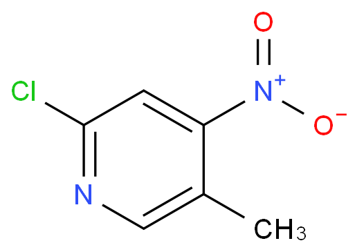 2-氯-4-硝基-5-甲基吡啶化学结构式
