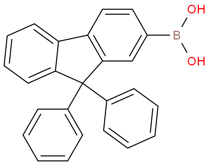 9,9-diphenyl-9H-fluoreN-2-ylboronicacid structure