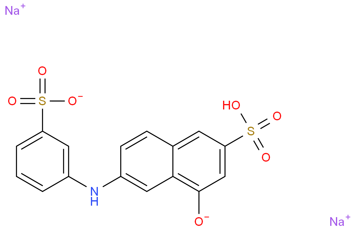 4-hydroxy-6-(3-sulphoanilino)naphthalene-2-sulphonic acid, sodium salt