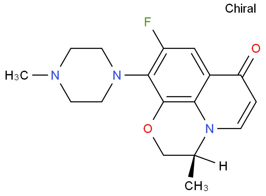 左氧氟沙星去羧基杂质化学结构式