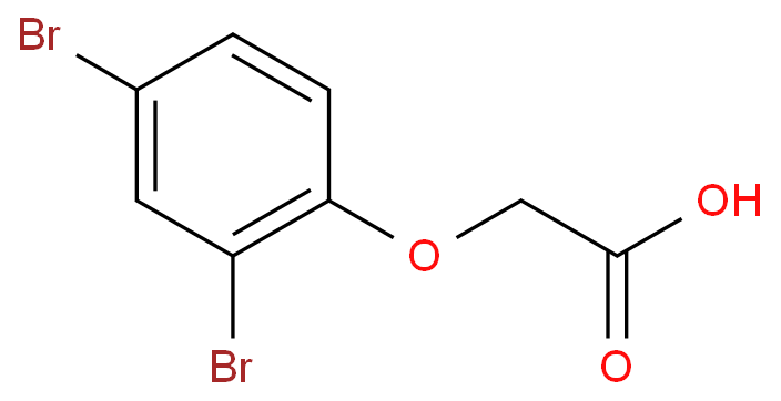 2,4-二溴苯氧基乙酸化学结构式