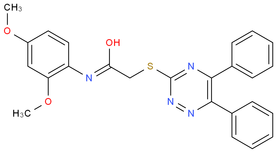 n-(2,4-dimethoxy-phenyl)-2-(5,6-diphenyl-[1,2,4]triazin-3-ylsulfanyl ...