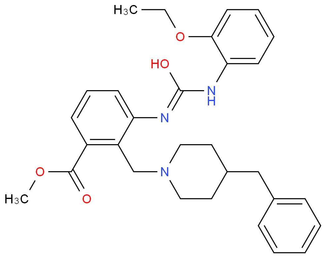 METHYL 2-[(4-BENZYLPIPERIDINO)METHYL]-3-([(2-ETHOXYANILINO)CARBONYL]AMINO)BENZENECARBOXYLATE