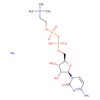 胞磷胆碱钠化学结构式