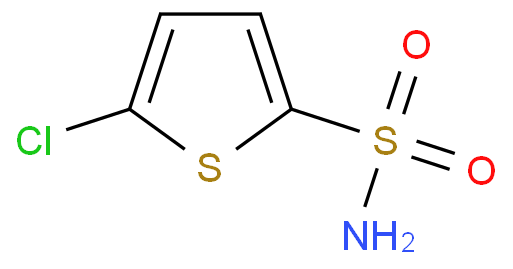 2-氯噻吩-5-磺酰胺化学结构式
