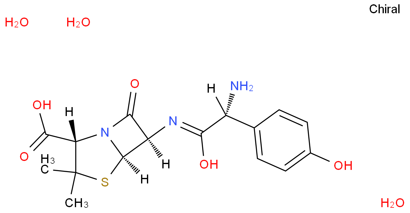 Amoxicillin trihydrate structure