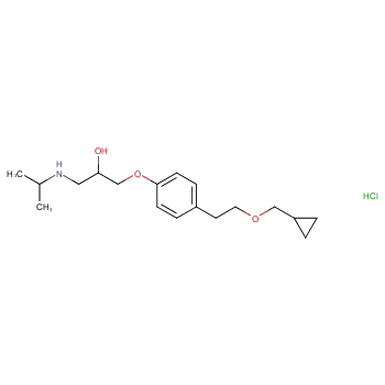 1-[4-[2-(cyclopropylmethoxy)ethyl]phenoxy]-3-(propan-2-ylamino)propan-2-ol;hydrochloride