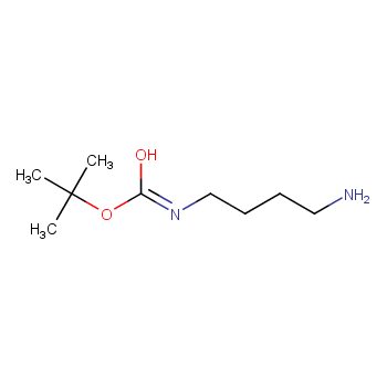 N-叔丁氧羰基-1,4-丁二胺化学结构式