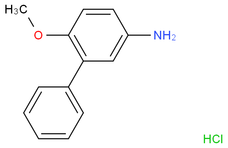3-苯基-4-甲氧基苯胺盐酸盐化学结构式
