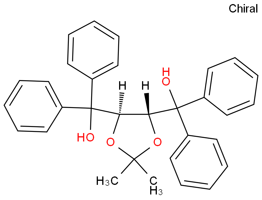 93379-48-7 (-)-4,5-双[羟基(二苯基)甲基]-2,2-二甲基-1,3-二氧戊环 结构式图片